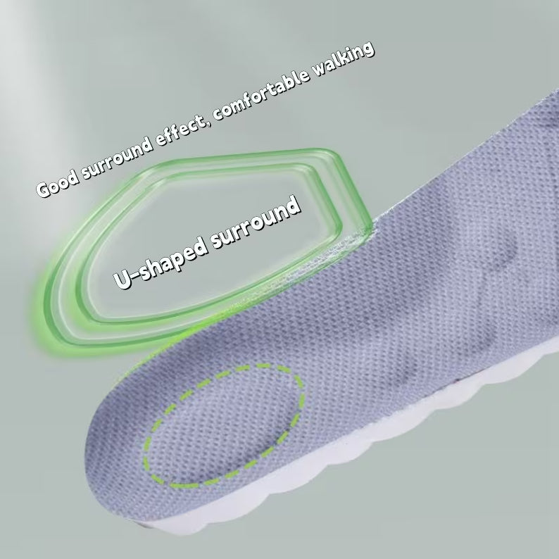 7AGAT unisex sport insoles with 4D shock absorption, breathable cushioning, full-length fit, for shoe comfort and support.