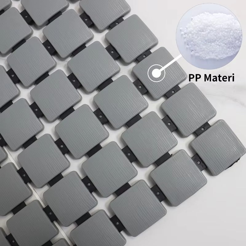 7AGAT premium PVC anti-slip bath rug with suction cups, quick-drying non-toxic shower and tub safety mat, 70x38 cm