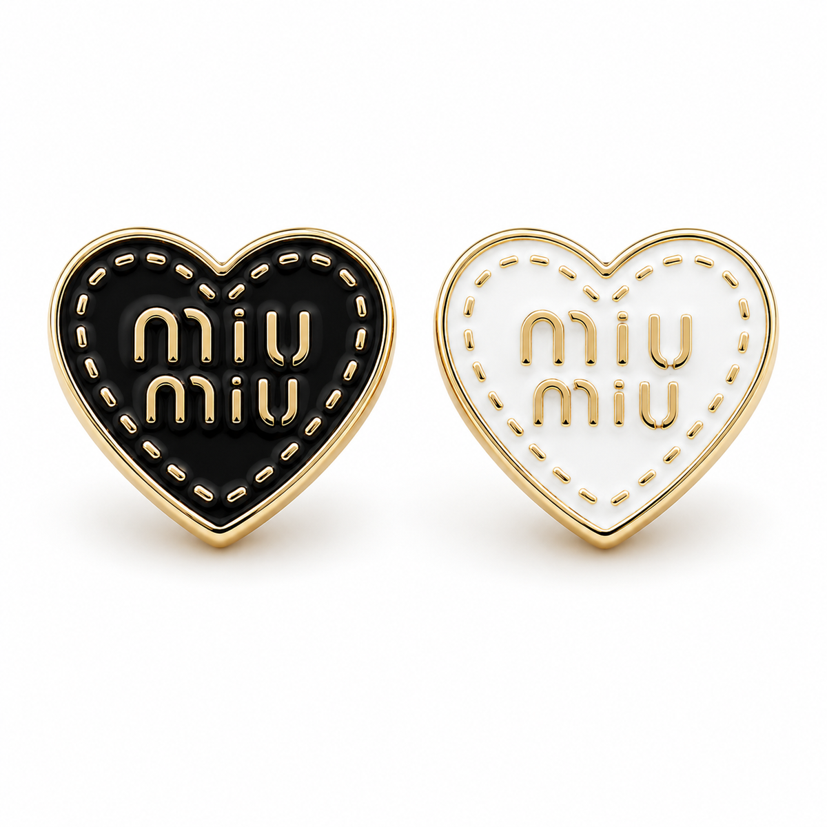 Black and white heart-shaped magnetic hijab pins by 7AGAT, stylish metal scarf magnets with strong hold and no damage.